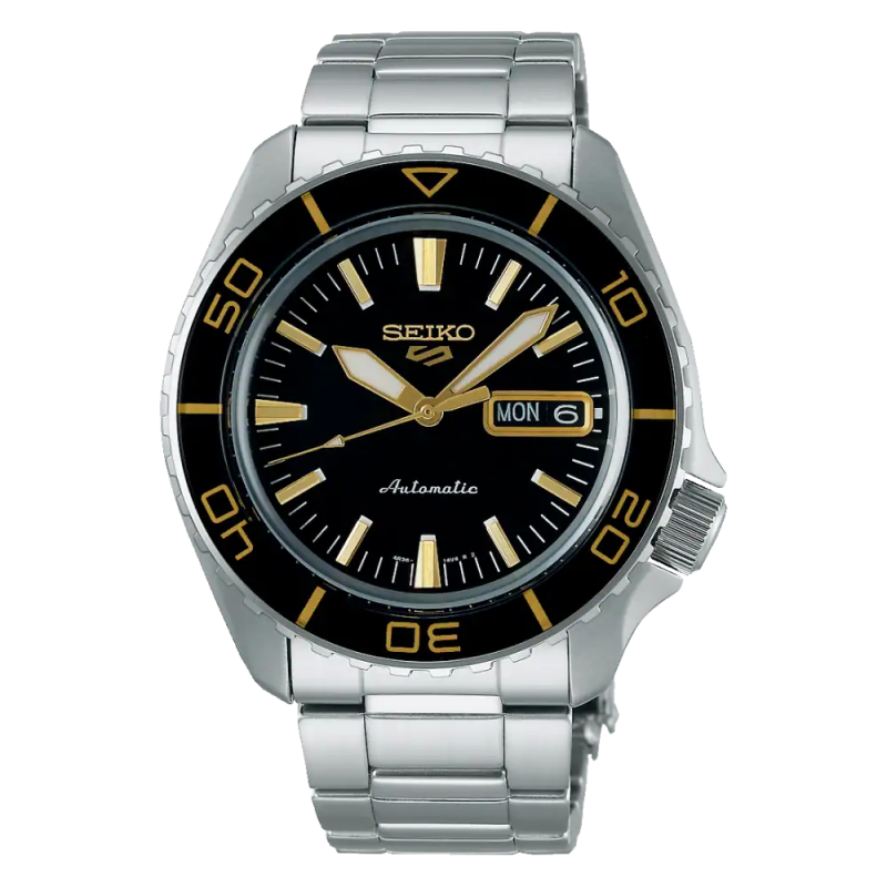 Reloj SEIKO 5 Sport Black & Gold SRPK99K1