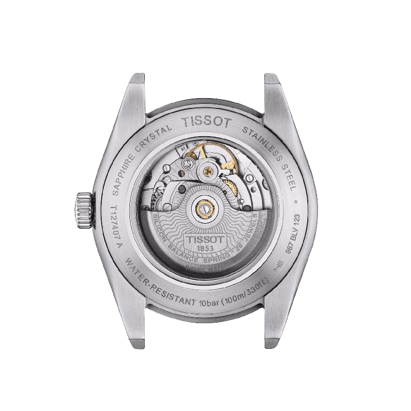 Reloj Tissot Gentleman Powermatic 80 Silicium Plateado 40mm T127.407.11.031.00