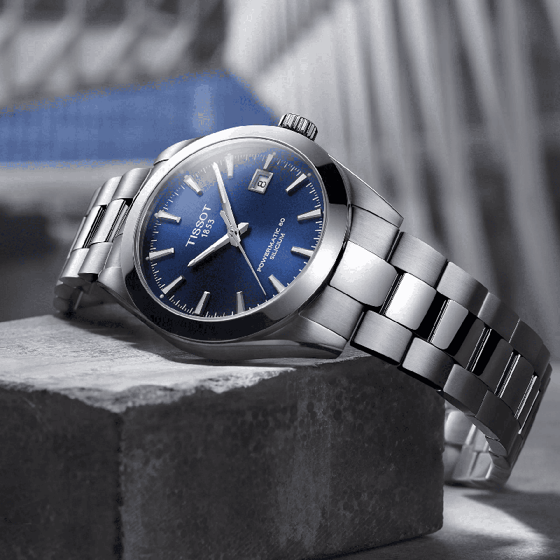 Reloj Tissot Gentleman Powermatic 80 Silicium Azul 40mm T127.407.11.041.00
