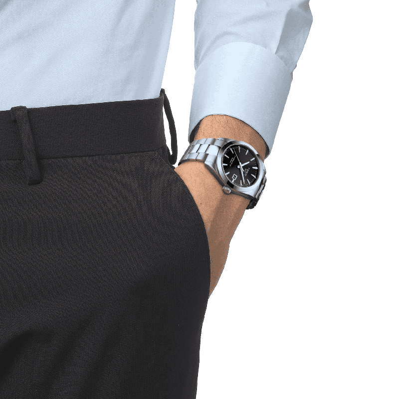 Reloj Tissot Gentleman Powermatic 80 Silicium Negro 40mm T127.407.11.051.00
