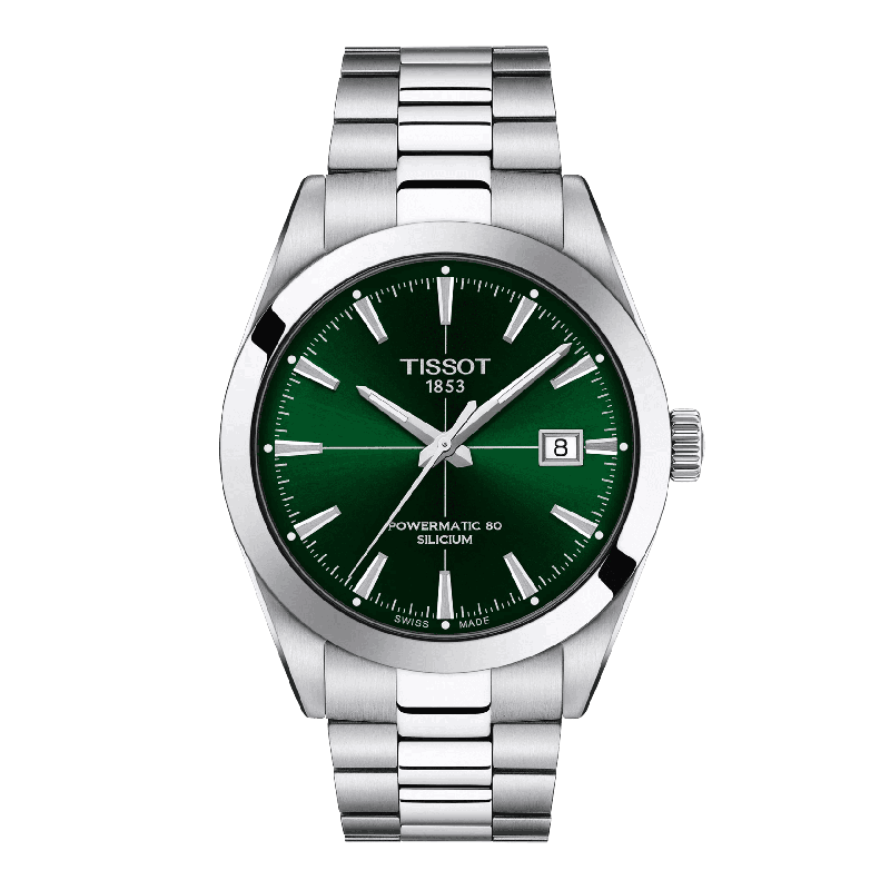 Reloj Tissot Gentleman Powermatic 80 Silicium Verde 40mm T127.407.11.091.01