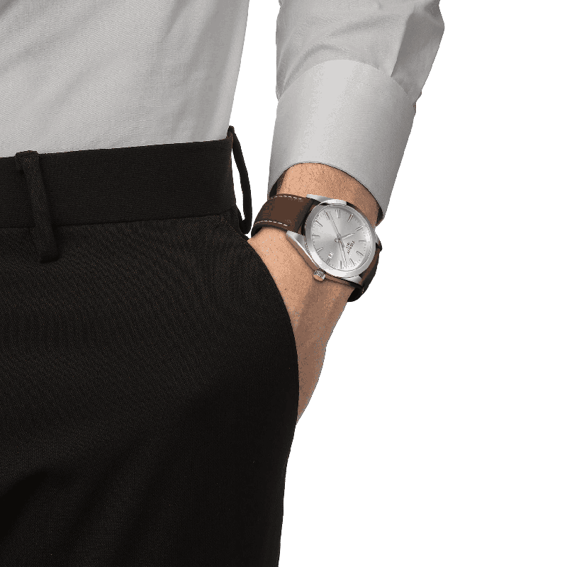 Reloj Tissot Gentleman Powermatic 80 Silicium Plateado 40mm T127.407.16.031.00