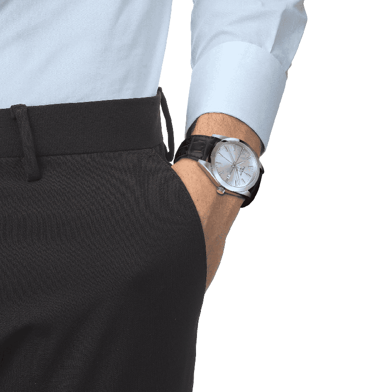 Reloj Tissot Gentleman Plateado 40mm T127.410.16.031.00