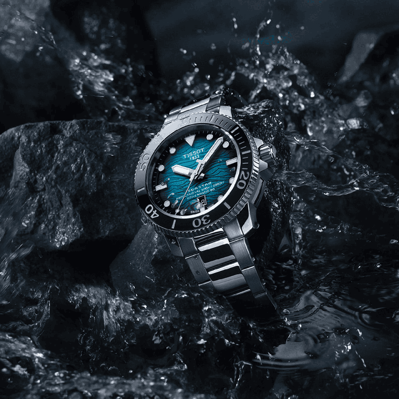 Reloj Tissot Seastar 2000 Professional Powermatic 80 46mm Azul T120.607.11.041.00