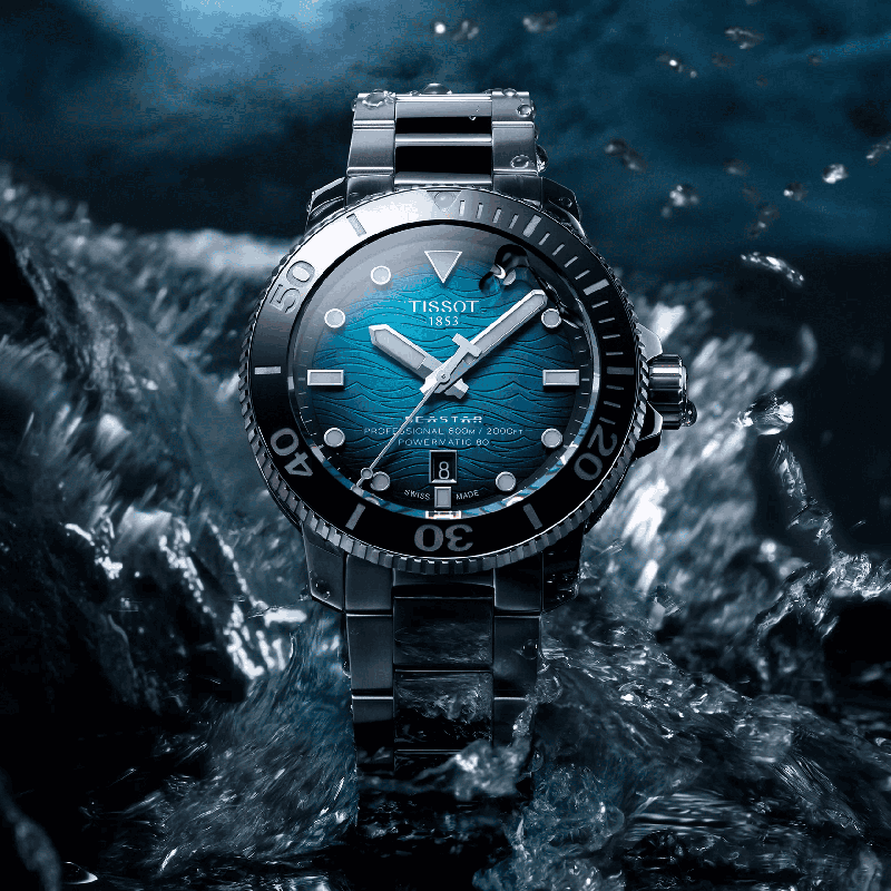 Reloj Tissot Seastar 2000 Professional Powermatic 80 46mm Azul T120.607.11.041.00