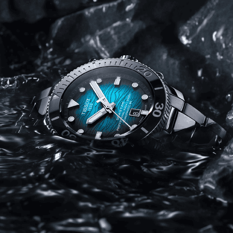 Reloj Tissot Seastar 2000 Professional Powermatic 80 46mm Azul T120.607.11.041.00
