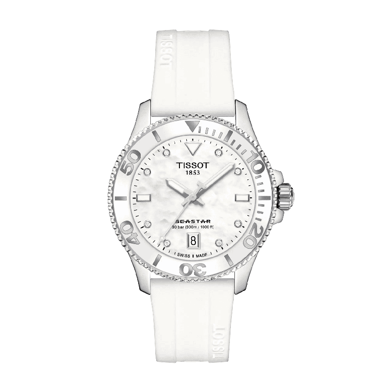 Reloj Tissot Seastar 1000 36mm Madreperla Blanca T120.210.17.116.00