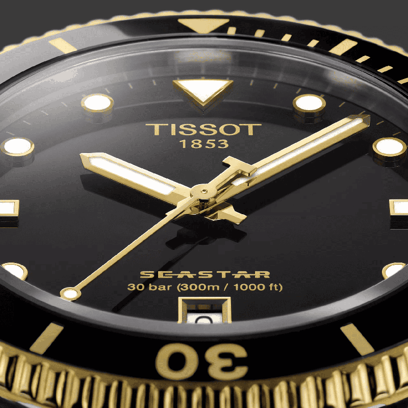 Reloj Tissot Seastar 1000 Quartz 40mm Negro T120.410.27.051.00