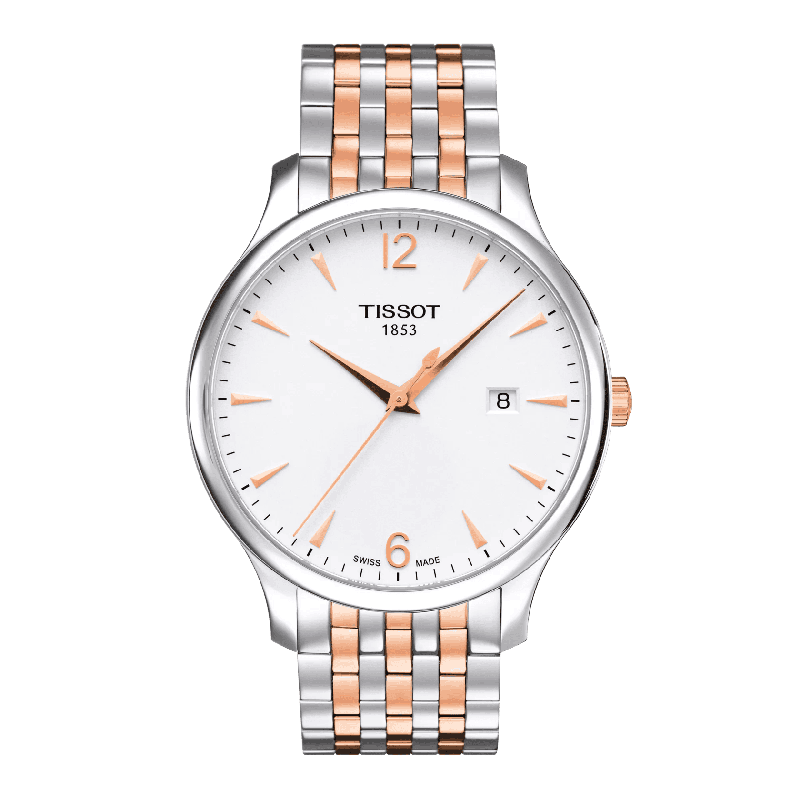 Reloj Tissot Tradition 42mm Plata/Bicolor T063.610.22.037.01