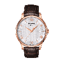 Reloj Tissot Tradition 42mm Plata/Cuero Marrón T063.610.36.038.00