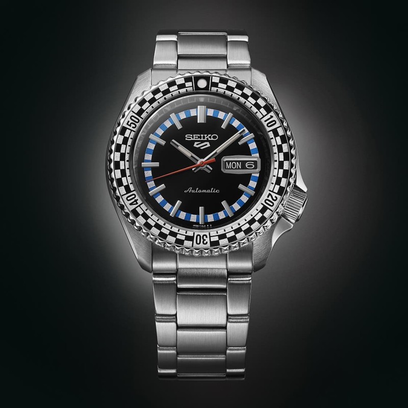 Reloj SEIKO 5 Sport Black "Checker Flag" Edición Especial SRPK67K1
