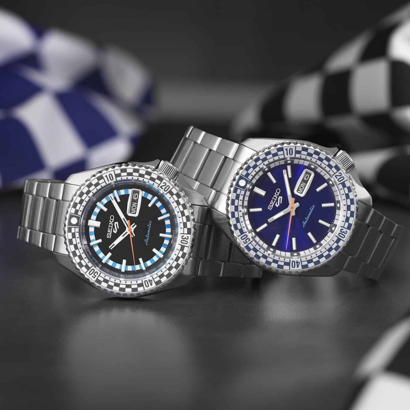 Reloj SEIKO 5 Sport Black "Checker Flag" Edición Especial SRPK67K1