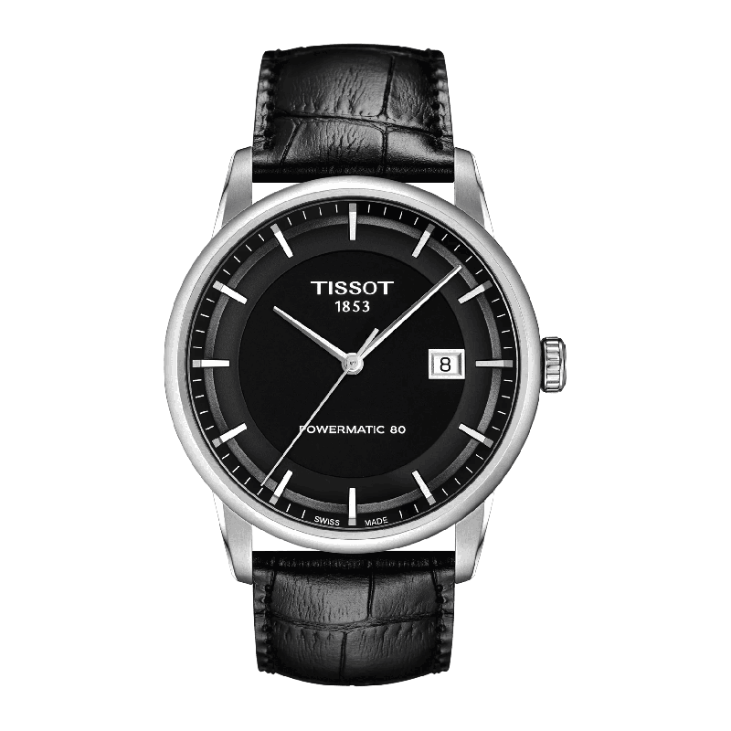 Reloj Tissot Luxury Powermatic 80 41mm Negro/Cuero Negro T086.407.16.051.00
