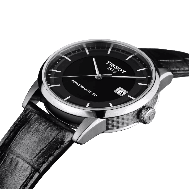 Reloj Tissot Luxury Powermatic 80 41mm Negro/Cuero Negro T086.407.16.051.00
