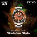 Reloj SEIKO 5 Sport "Time Sonar" Skeleton Brown SRPJ47K1