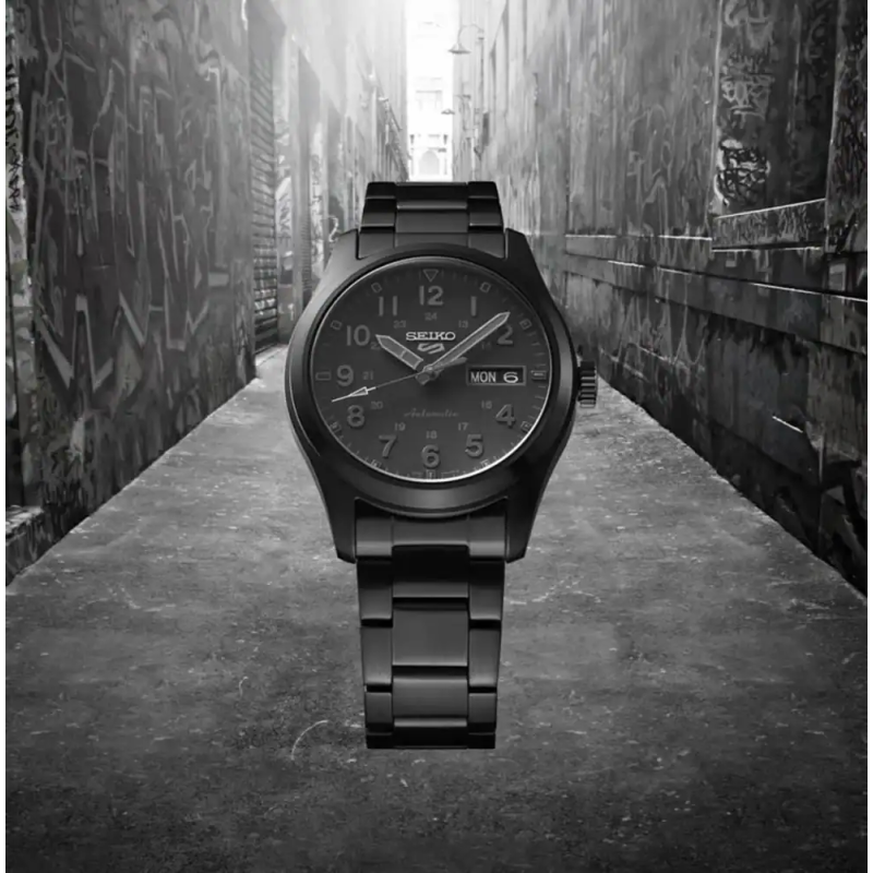 Reloj SEIKO 5 Sports PVD Black Field Series SRPJ09K1