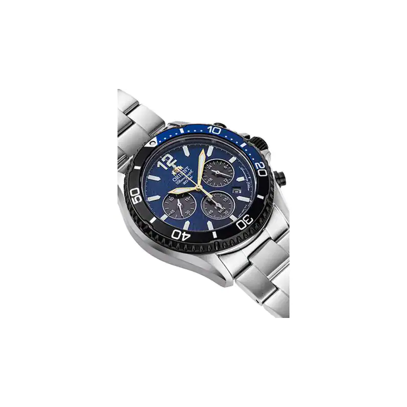 Reloj Orient Mako Solar Chronograph 20th Anniversary Limited Edition 43mm Azul RA-TX0208L10B