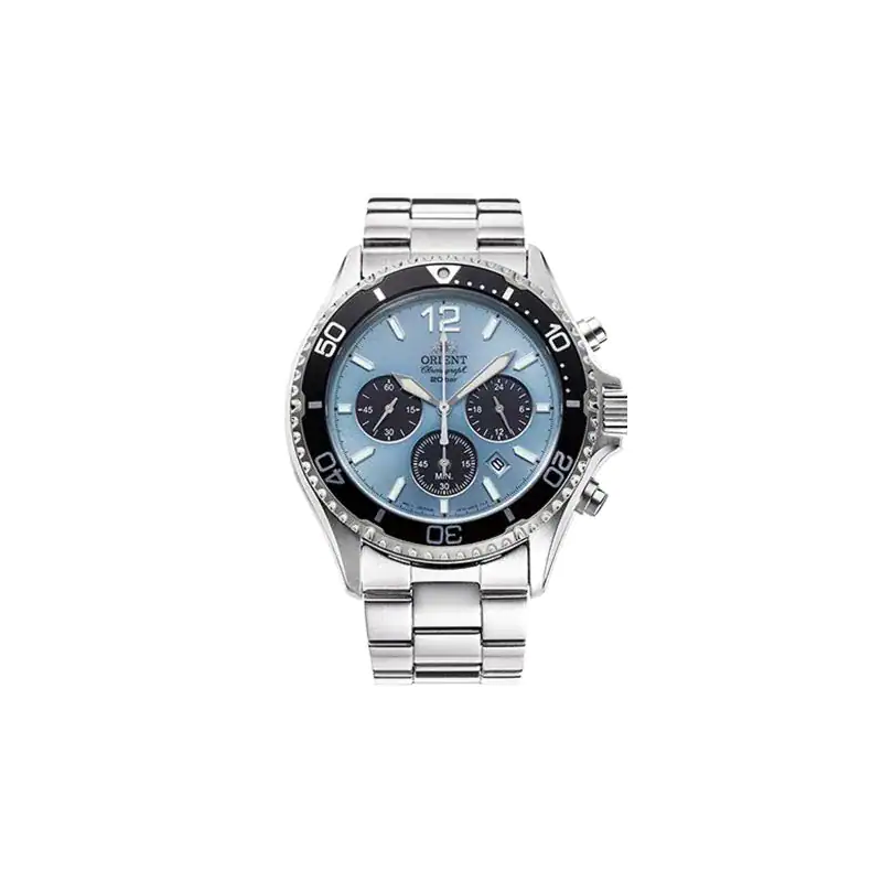 Reloj Orient Mako Solar Chronograph 43mm Azul RA-TX0206L10B