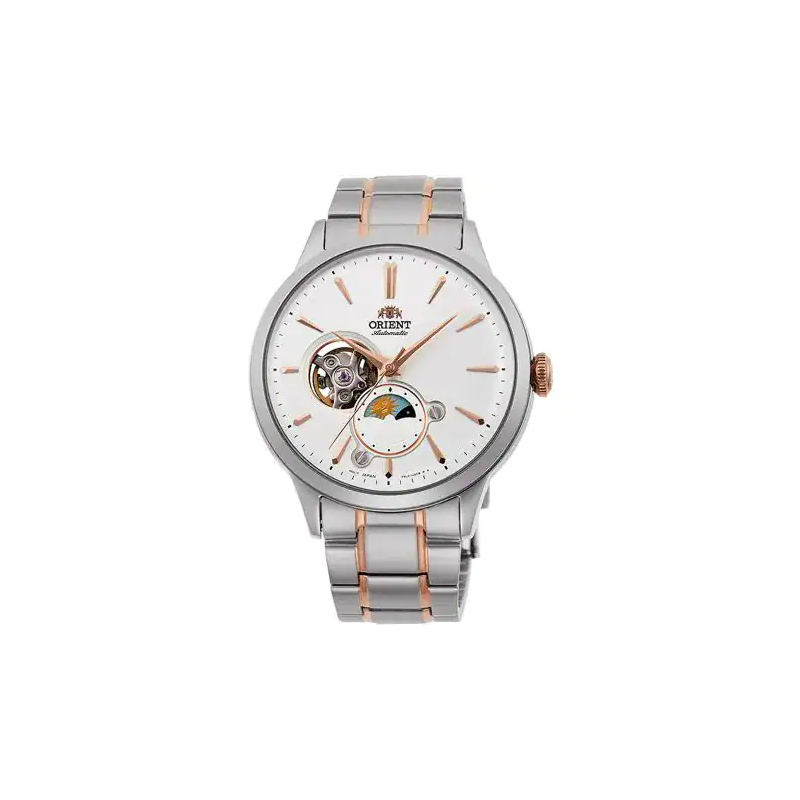 Reloj Orient Sun & Moon Phase Automatic 42mm Blanco RA-AS0101S10B
