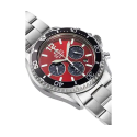Reloj Orient Mako Solar Chronograph 43mm Rojo RA-TX0207R10B