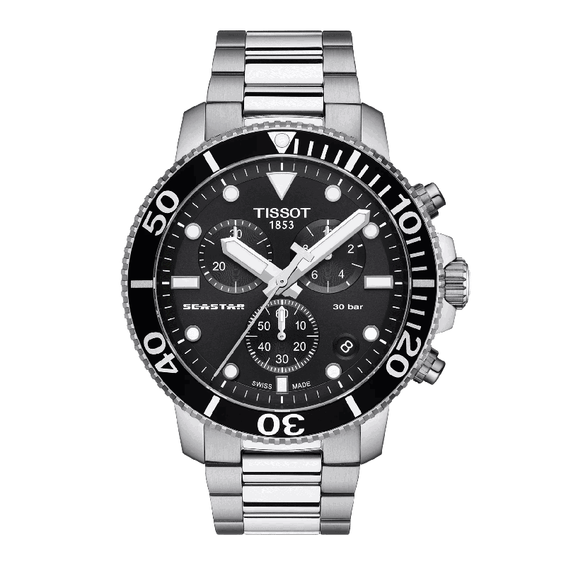 Reloj Tissot Tissot Seastar 1000 Chronograph 45.5mm Negro T120.417.11.051.00