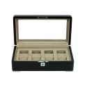 Watch Box para 4 Relojes Negro y Terciopelo Beige RS-3420-4-BL-TAN Rothenschild