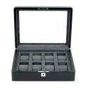 Watch Box para 8 Relojes Negro y Terciopelo Gris RS-3420-8-BL-CHA Rothenschild