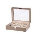 Watch Box para 8 Relojes Marrón y Terciopelo Beige RS-3420-8-TA-TAN Rothenschild