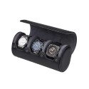 Estuche de Viaje (Watch Roll) para 3 Relojes Negro-Gris RS-3621-3BL Rothenschild