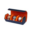 Estuche de Viaje (Watch Roll) para 3 Relojes Azul-Naranja RS-3176-3-BLU-ORG Rothenschild
