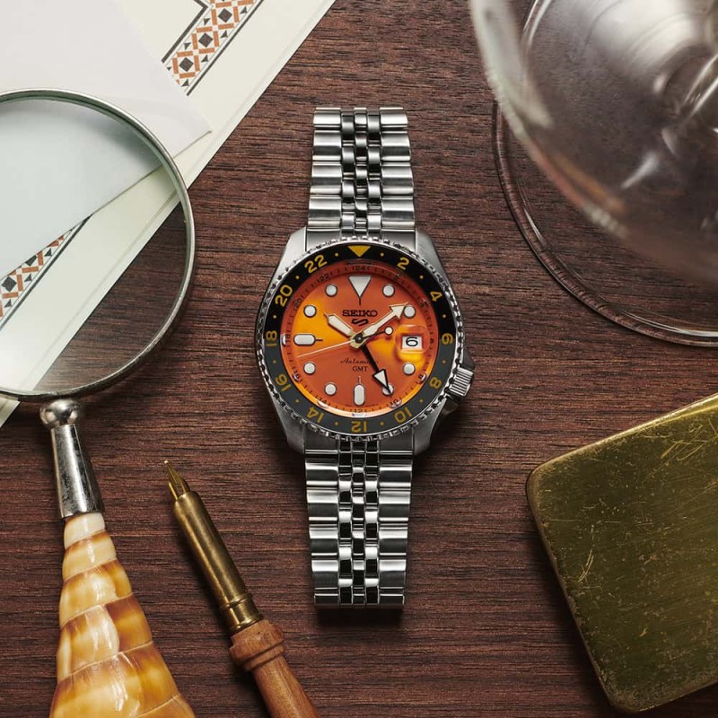 Reloj SEIKO 5 Sport GMT Naranja SSK005K1