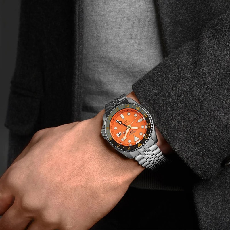 Reloj SEIKO 5 Sport GMT Naranja SSK005K1