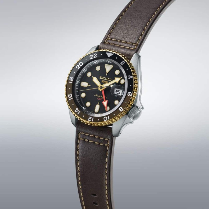 Reloj SEIKO 5 Sport GMT Negro/Dorado SSK036K1
