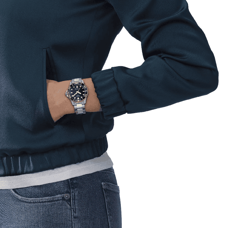 Reloj Tissot Seastar 1000 36mm Negro/Dorado T120.210.21.051.00