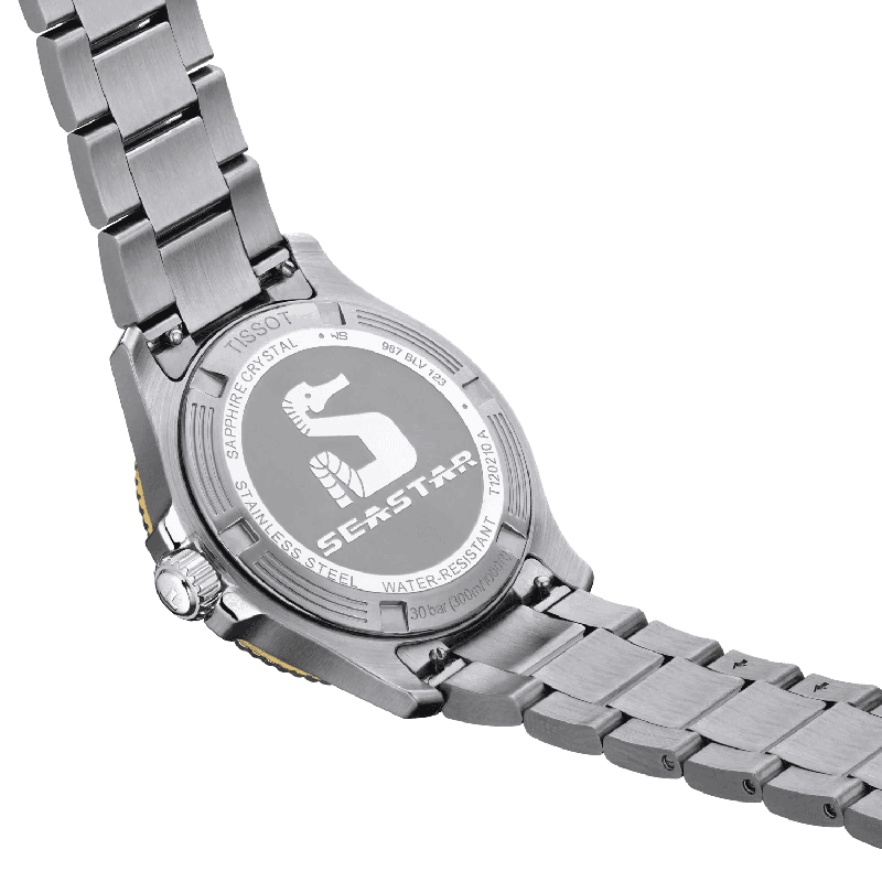 Reloj Tissot Seastar 1000 36mm Negro/Dorado T120.210.21.051.00